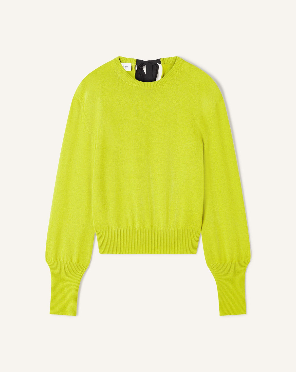Pull T-shirt Détail Gros Grain En Laine Green | Lanvin Women