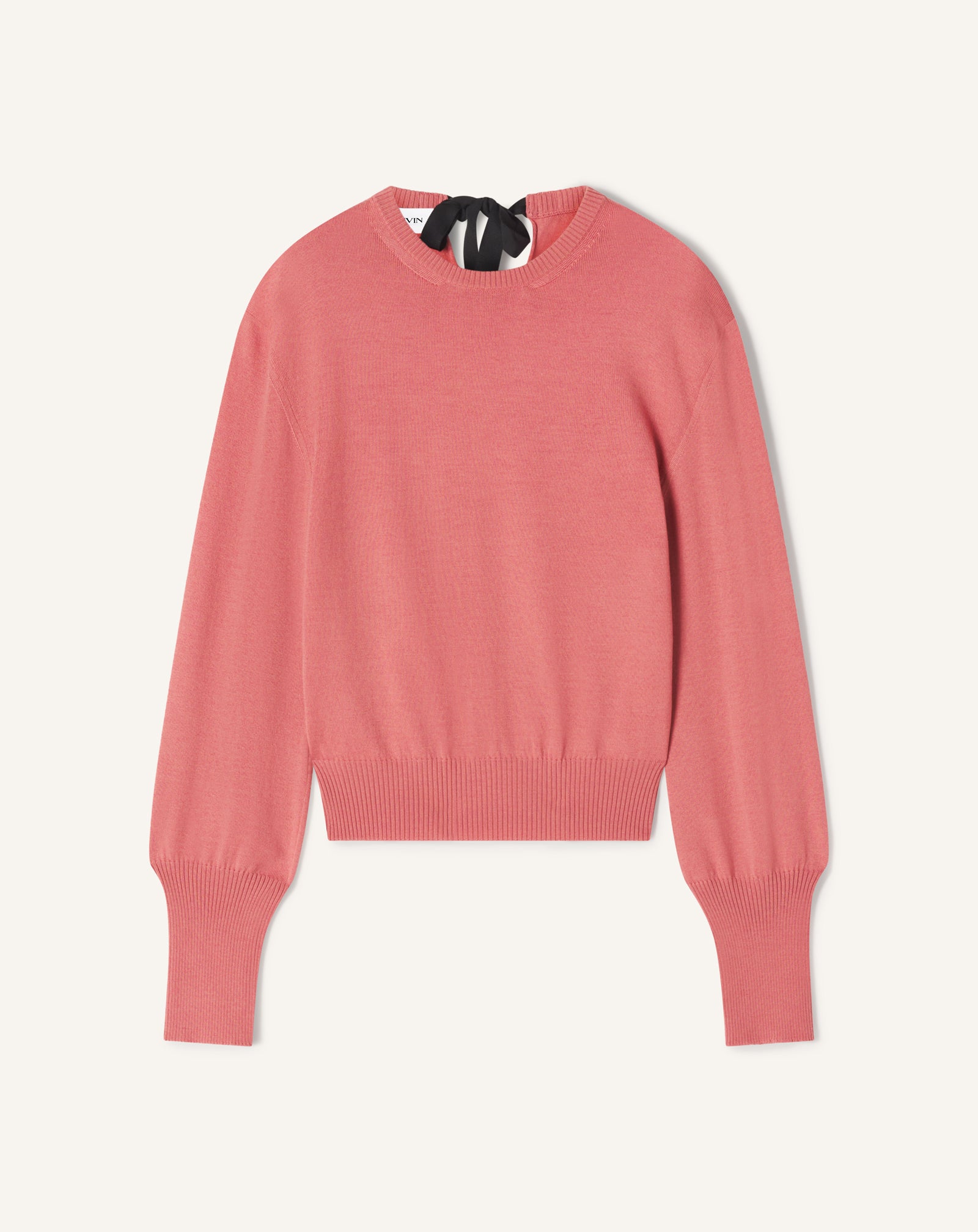 Pull T-shirt Détail Gros Grain En Laine Pink | Lanvin Women