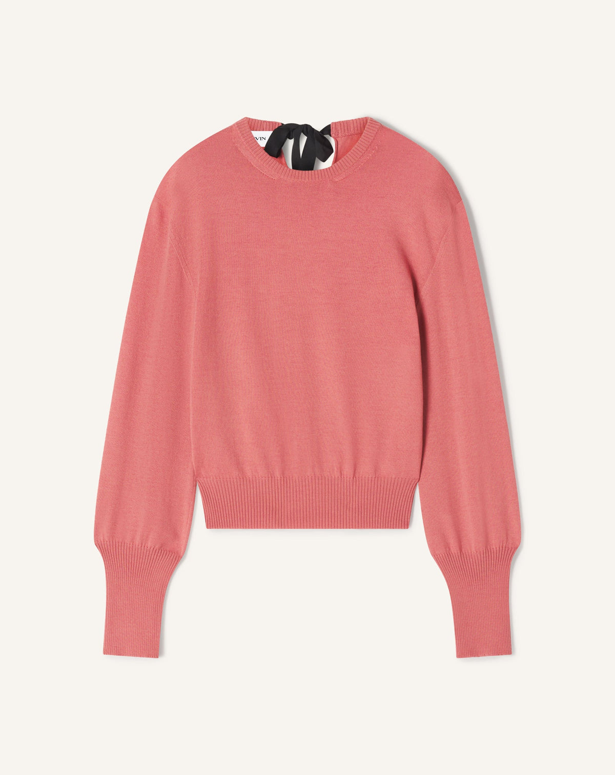 Pull T-shirt Détail Gros Grain En Laine Pink | Lanvin Women