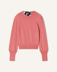 Pull T-shirt Détail Gros Grain En Laine Pink | Lanvin Women