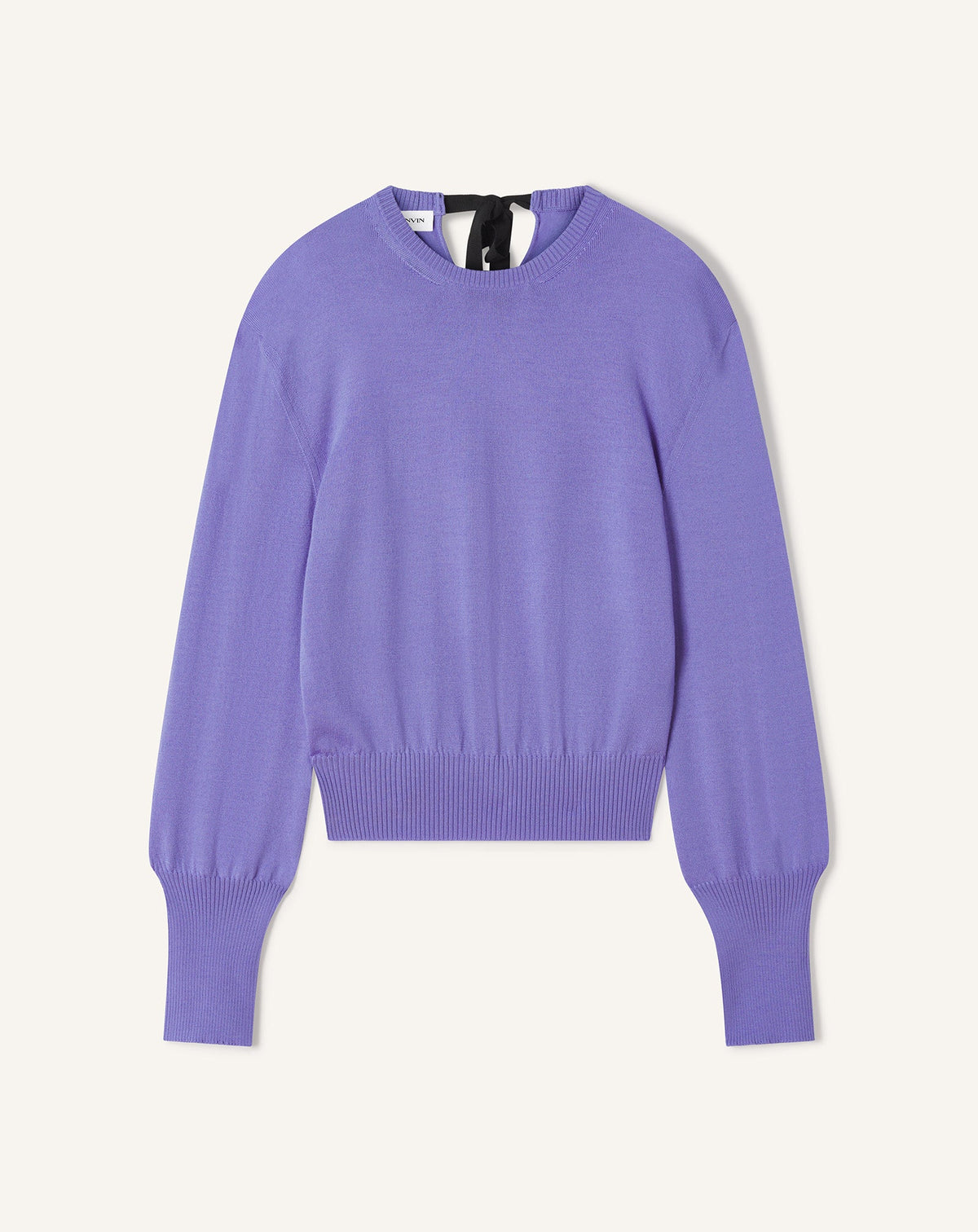 Pull T-shirt Détail Gros Grain En Laine Purple | Lanvin Women