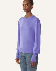 Pull T-shirt Détail Gros Grain En Laine Purple | Lanvin Women