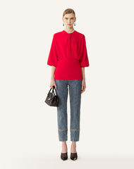 Pull Détail Noeud En Laine Mérinos Red | Lanvin Women