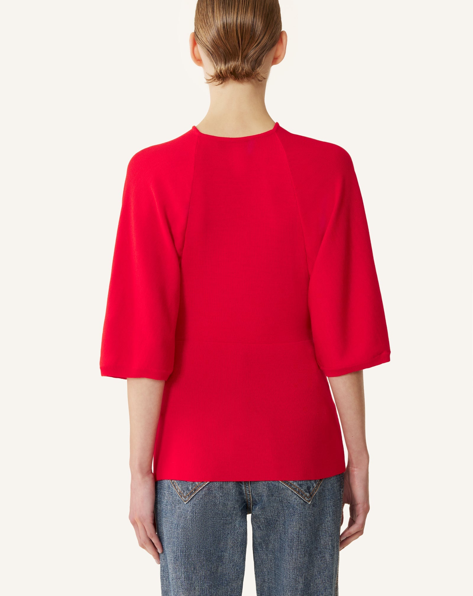 Pull Détail Noeud En Laine Mérinos Red | Lanvin Women