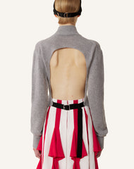 Pull Dos Nu En Cachemire Black | Lanvin Women