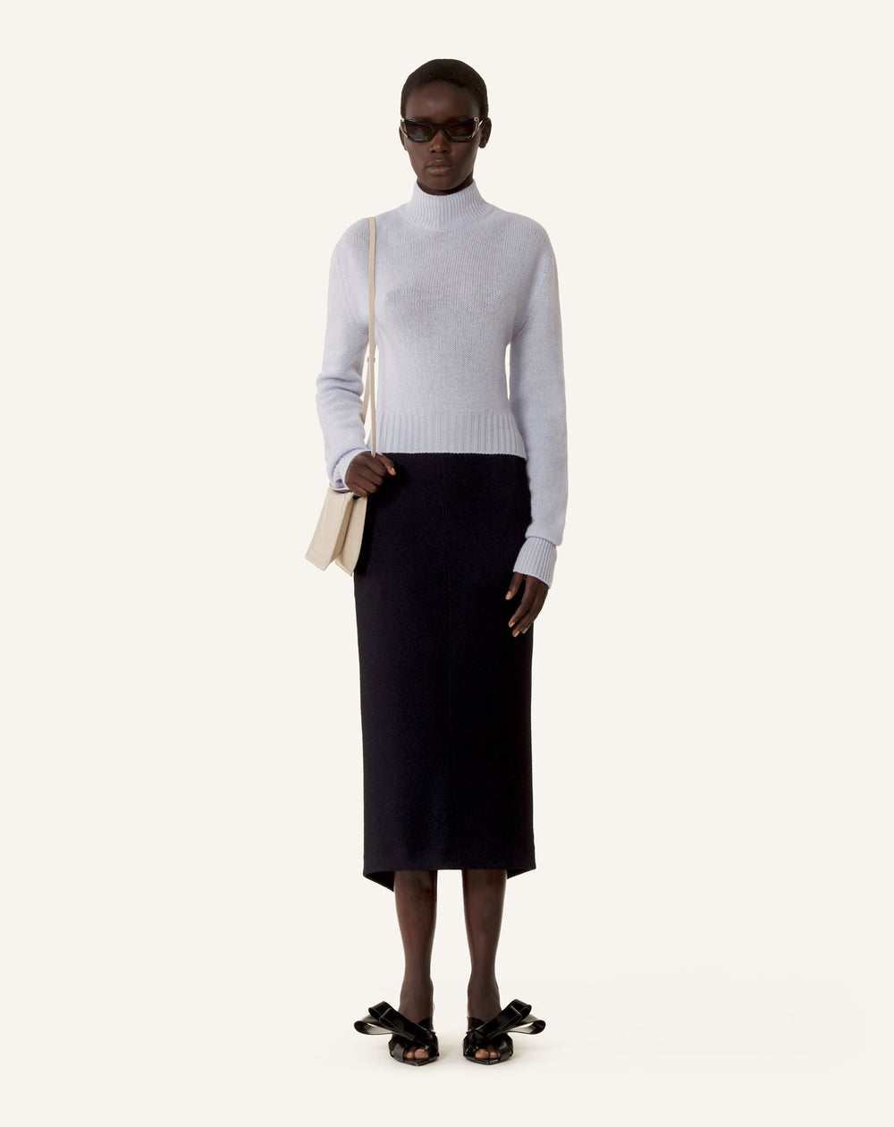 Pull Dos Nu En Cachemire Blue | Lanvin Women