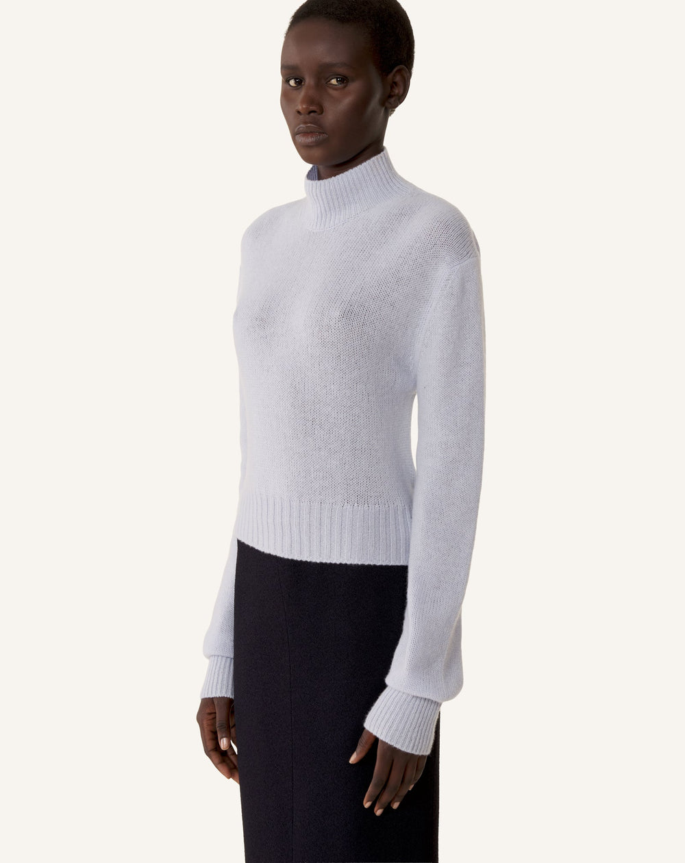 Pull Dos Nu En Cachemire Blue | Lanvin Women