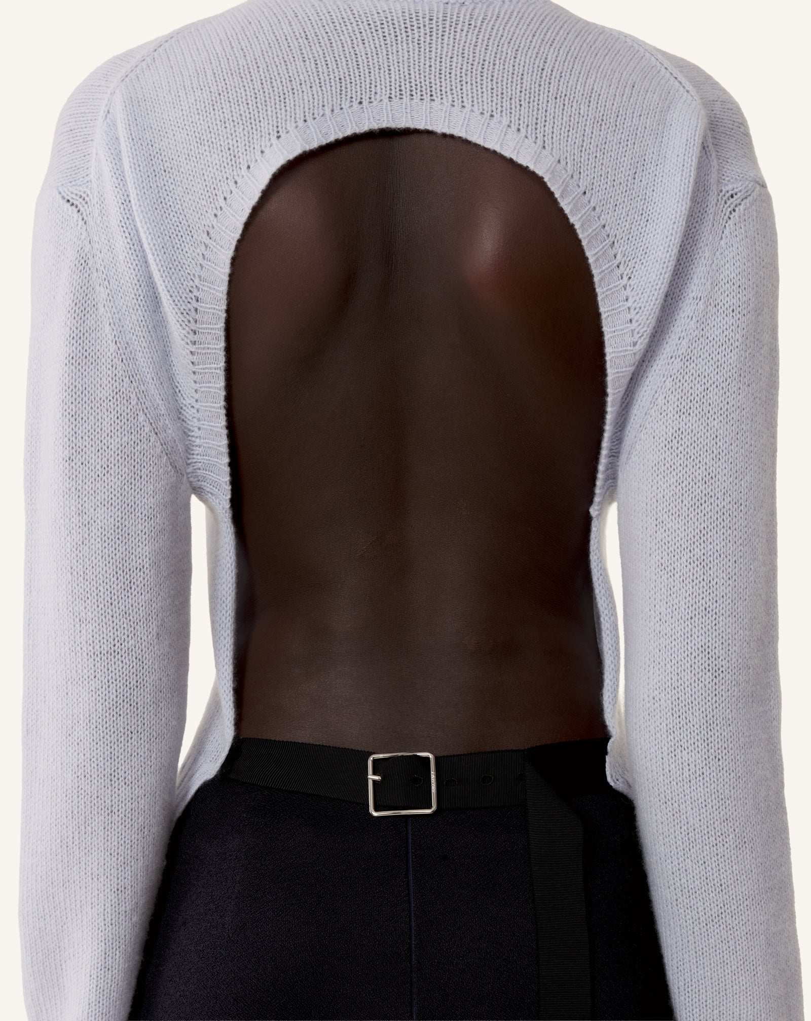 Pull Dos Nu En Cachemire Blue | Lanvin Women