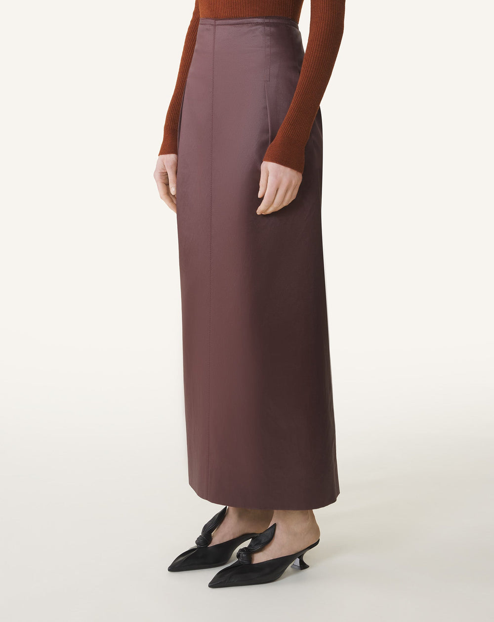 Brown Straight Skirt In Cotton And Viscose | Lanvin Women