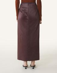 Brown Straight Skirt In Cotton And Viscose | Lanvin Women