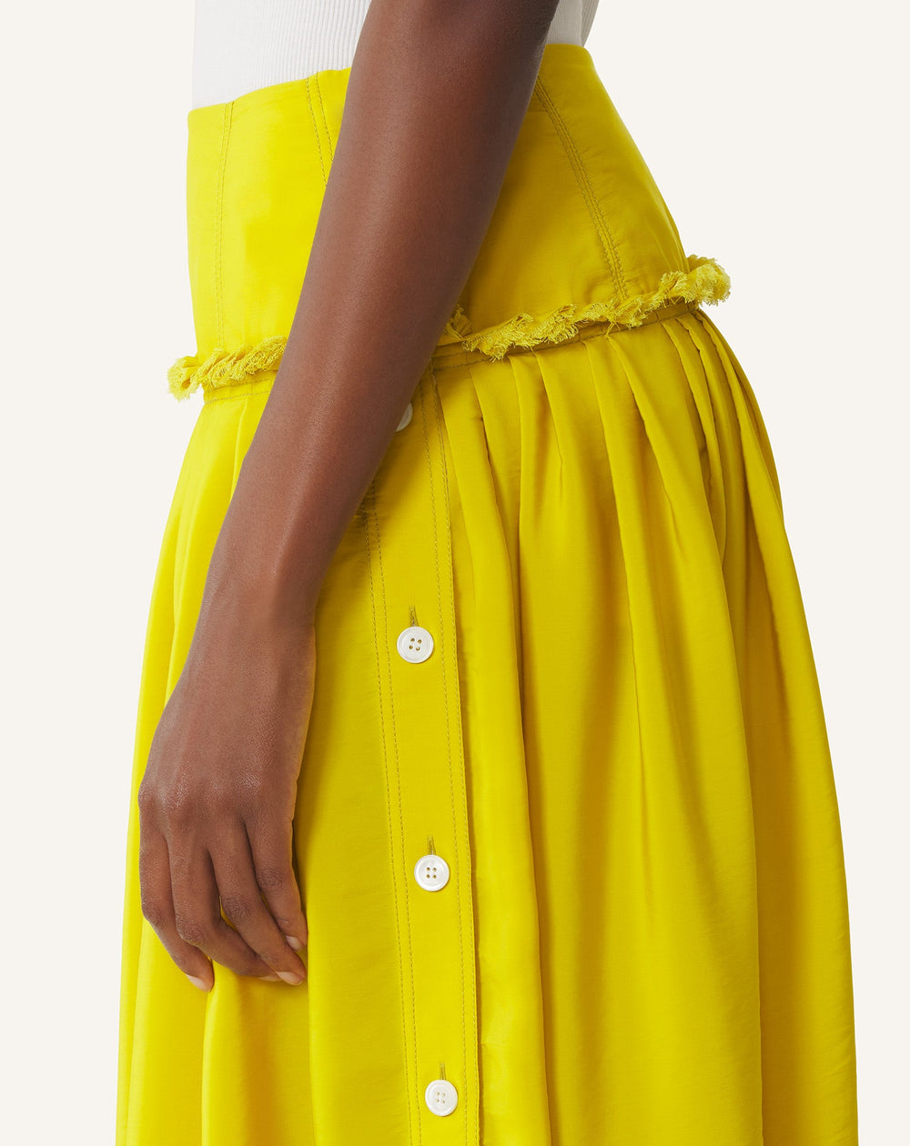Jupe À Basque En Charmeuse Yellow | Lanvin Women