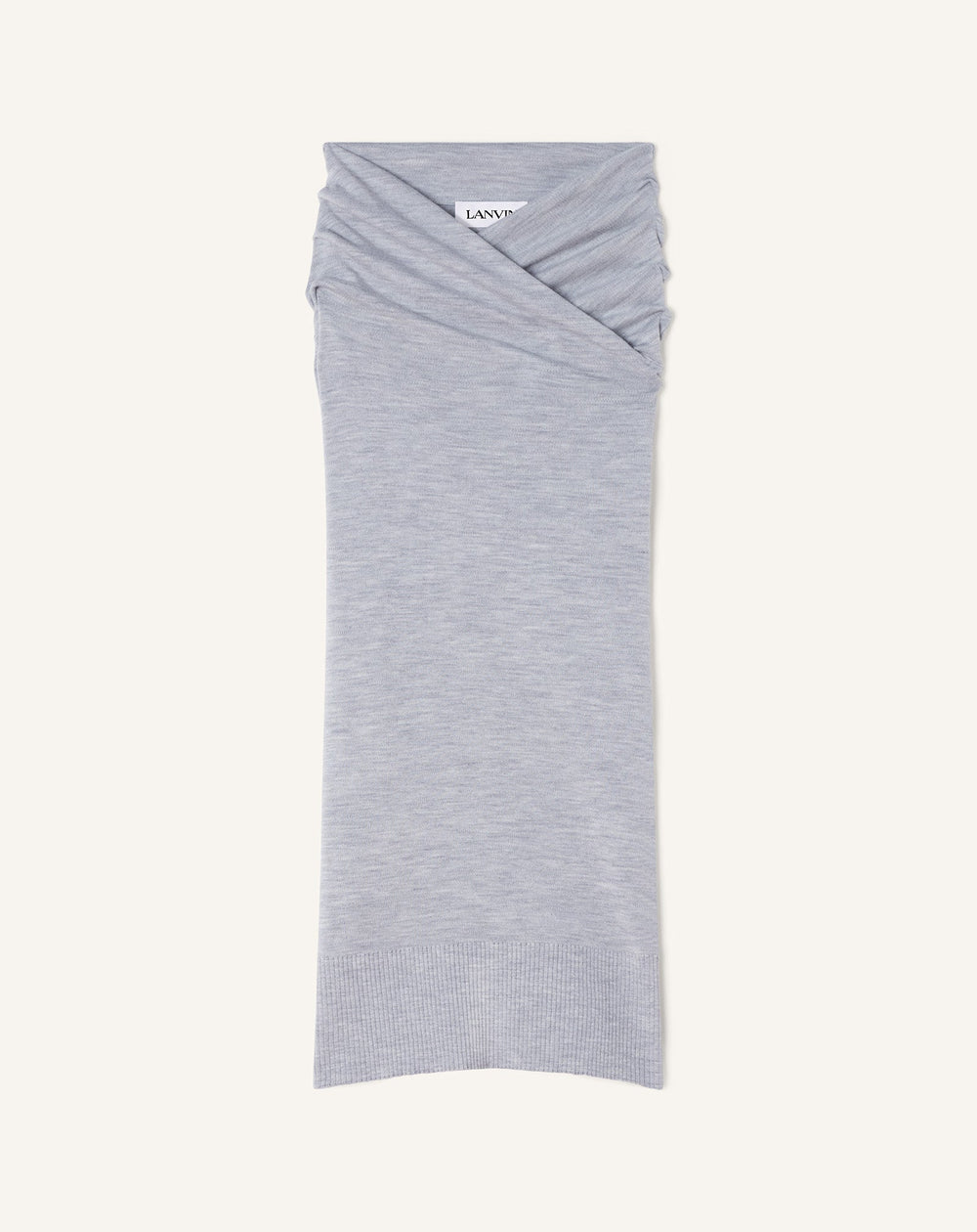 Jupe Midi Drapée En Laine Black | Lanvin Women