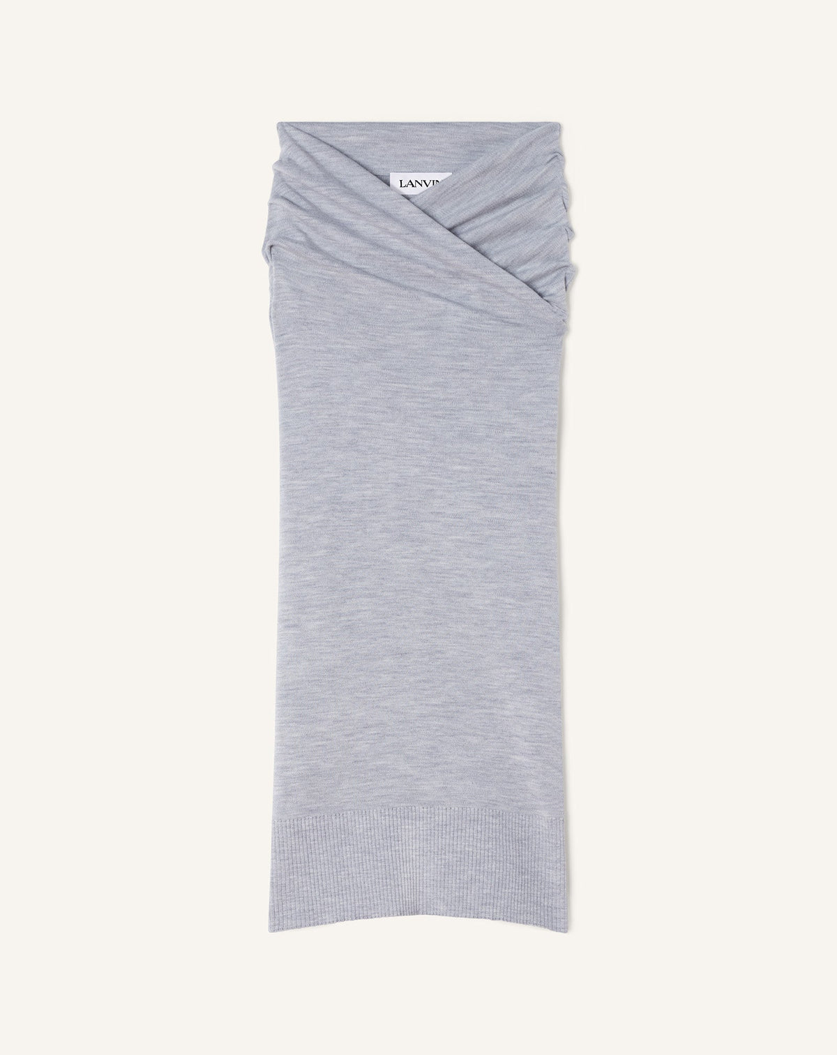 Jupe Midi Drapée En Laine Black | Lanvin Women