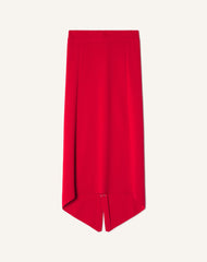 Jupe Longue Boutonnée En Laine Mérinos Red | Lanvin Women