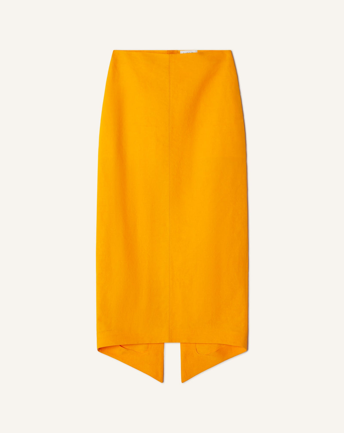 Jupe Midi Asymétrique En Papier Orange | Lanvin Women