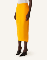 Jupe Midi Asymétrique En Papier Orange | Lanvin Women
