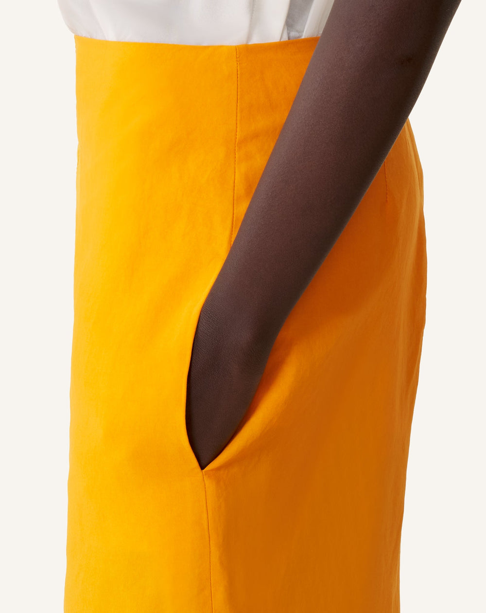 Jupe Midi Asymétrique En Papier Orange | Lanvin Women