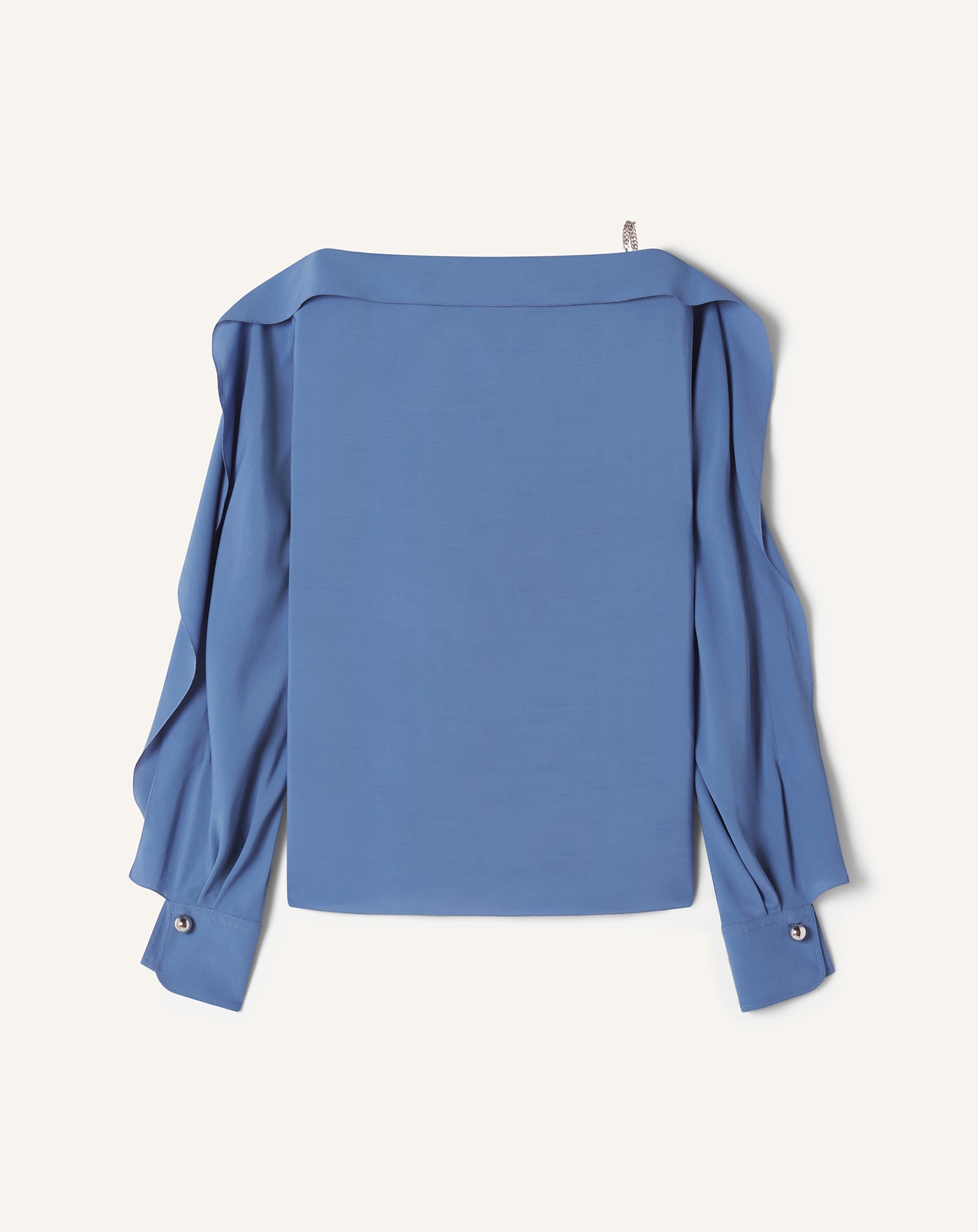 Haut À Manches Longues En Crêpe De Chine Blue | Lanvin Women