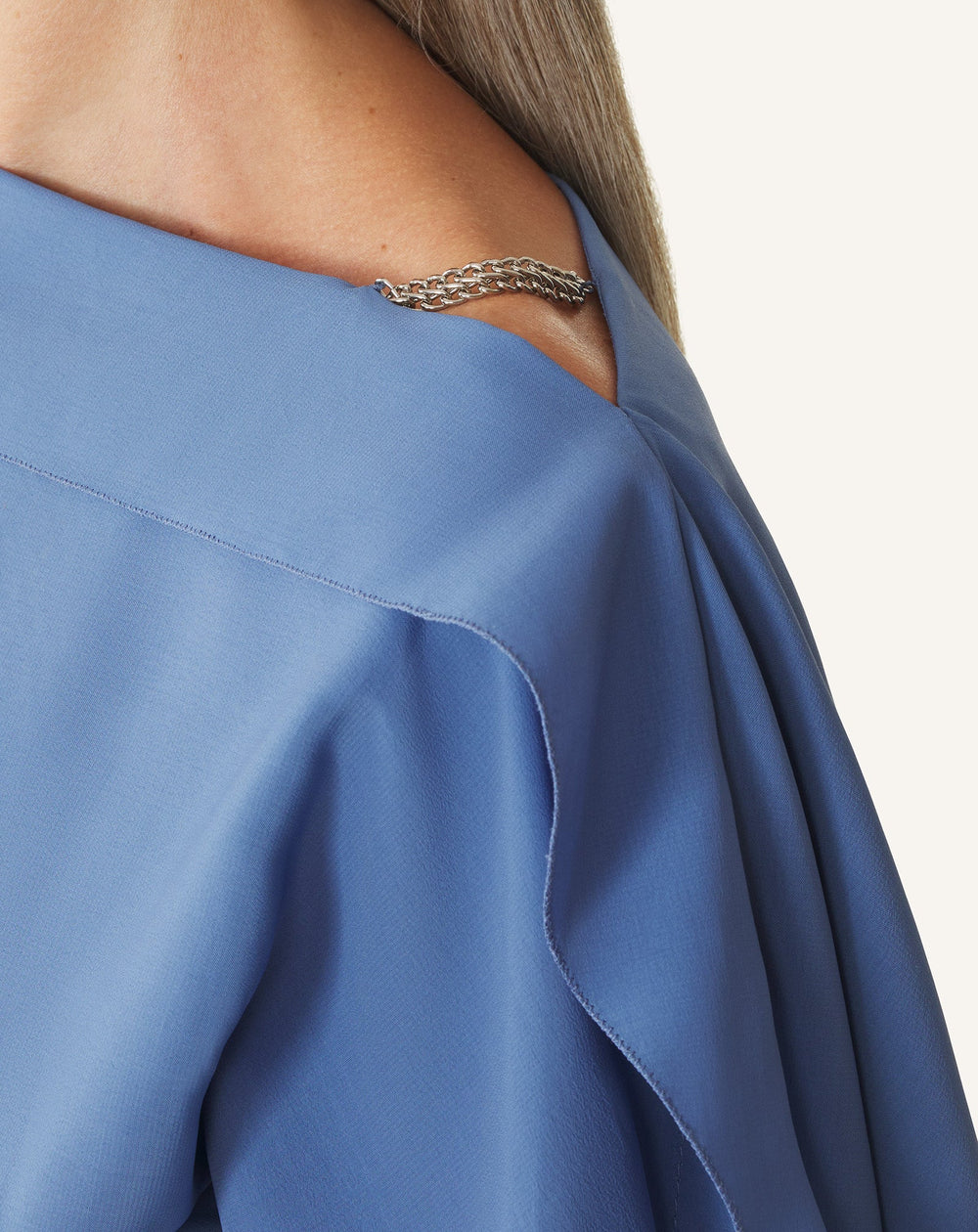 Haut À Manches Longues En Crêpe De Chine Blue | Lanvin Women