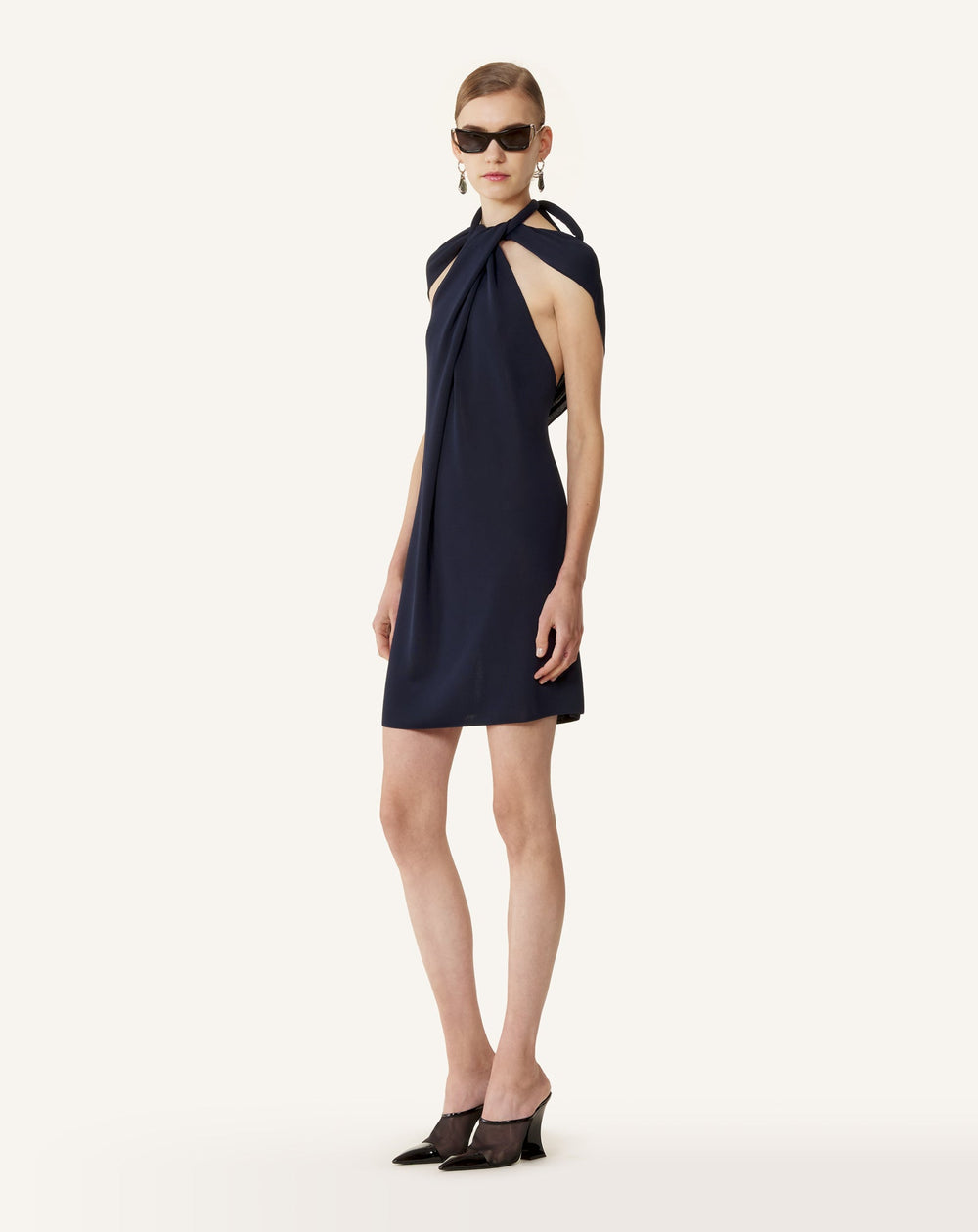 Haut Col Noué En Viscose Blue | Lanvin Women