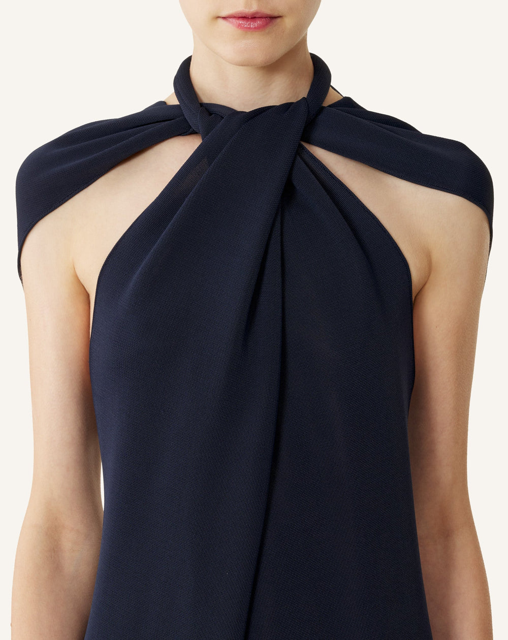 Haut Col Noué En Viscose Blue | Lanvin Women