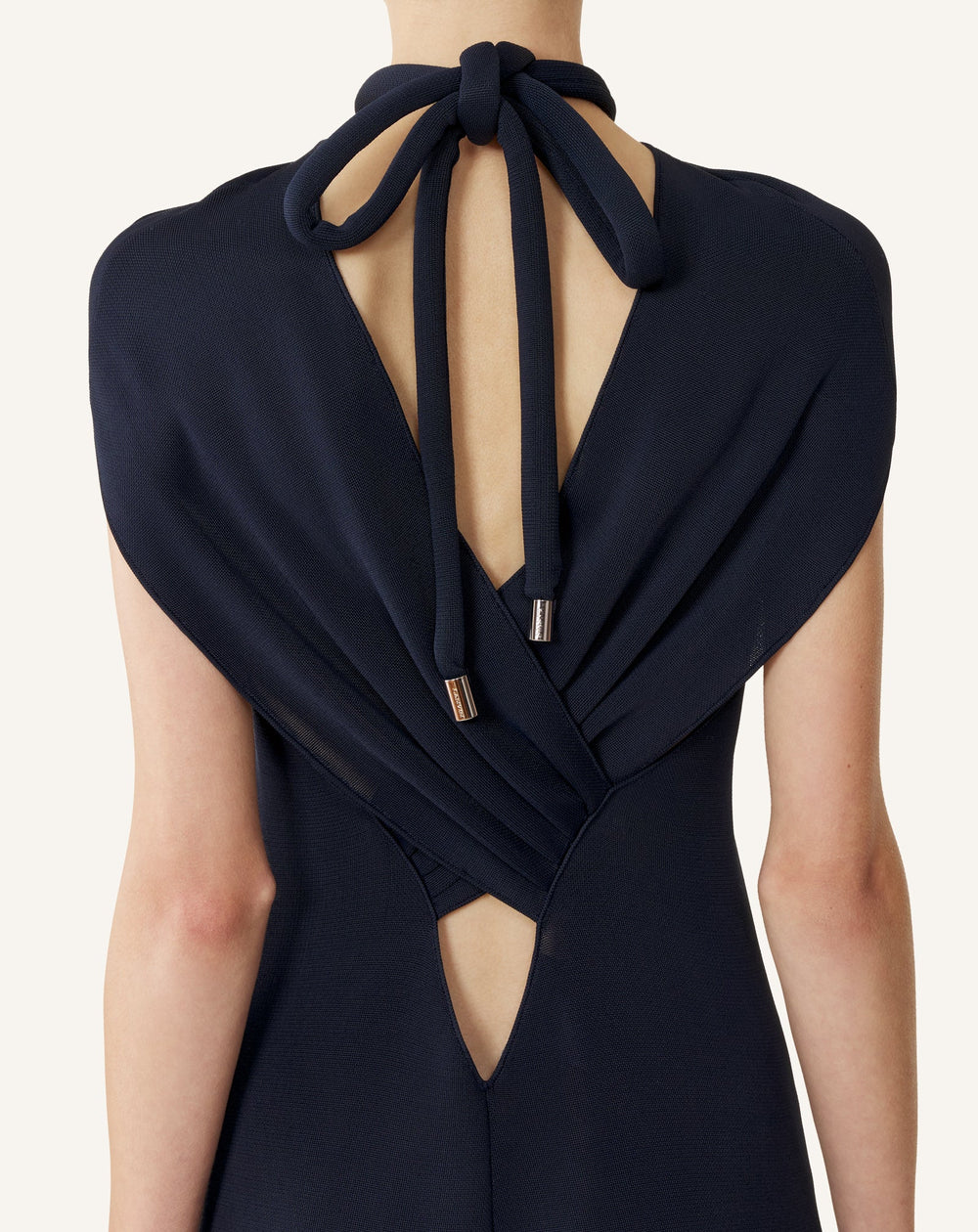 Haut Col Noué En Viscose Blue | Lanvin Women