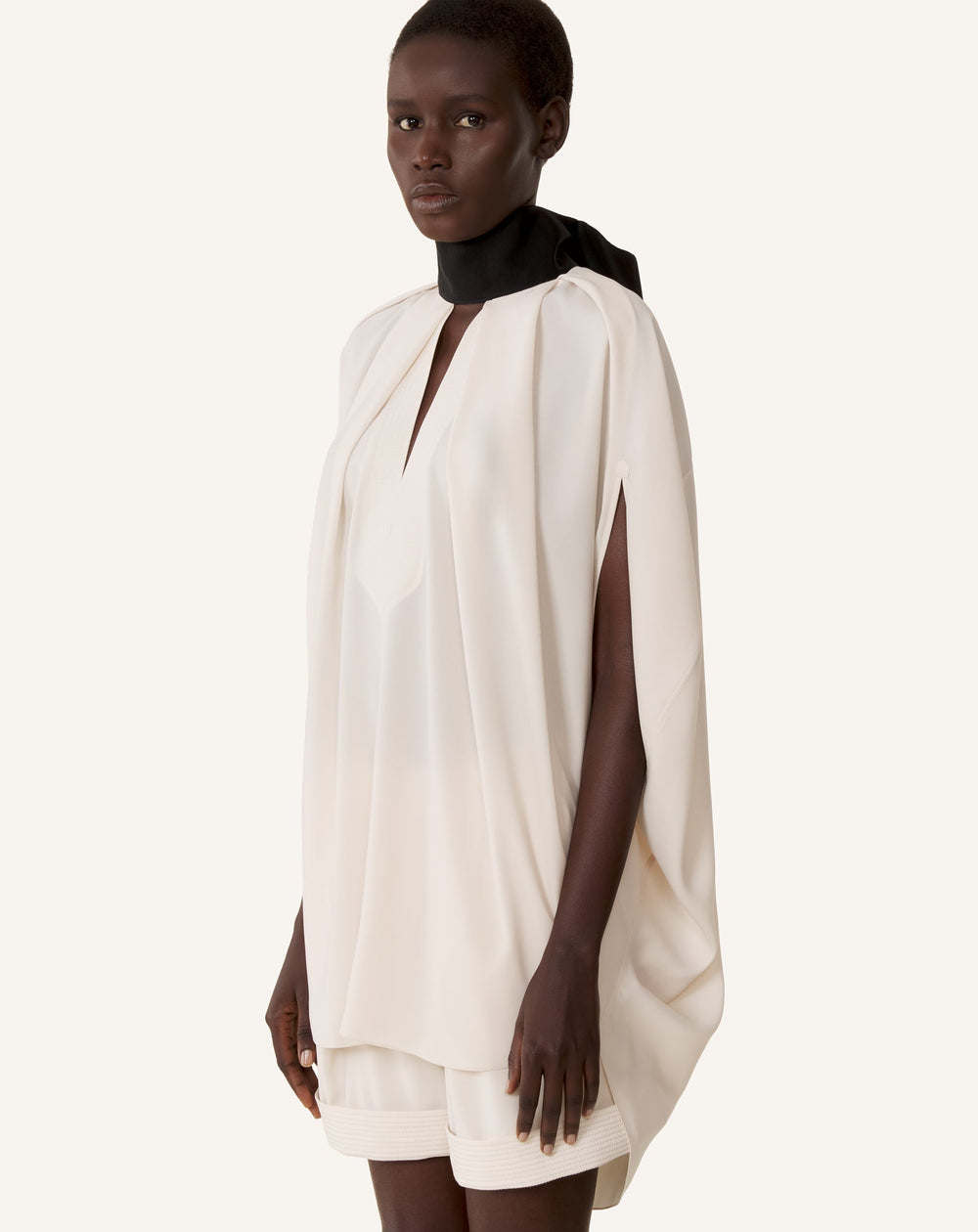 Haut Ample À Nœud En Crêpe White | Lanvin Women