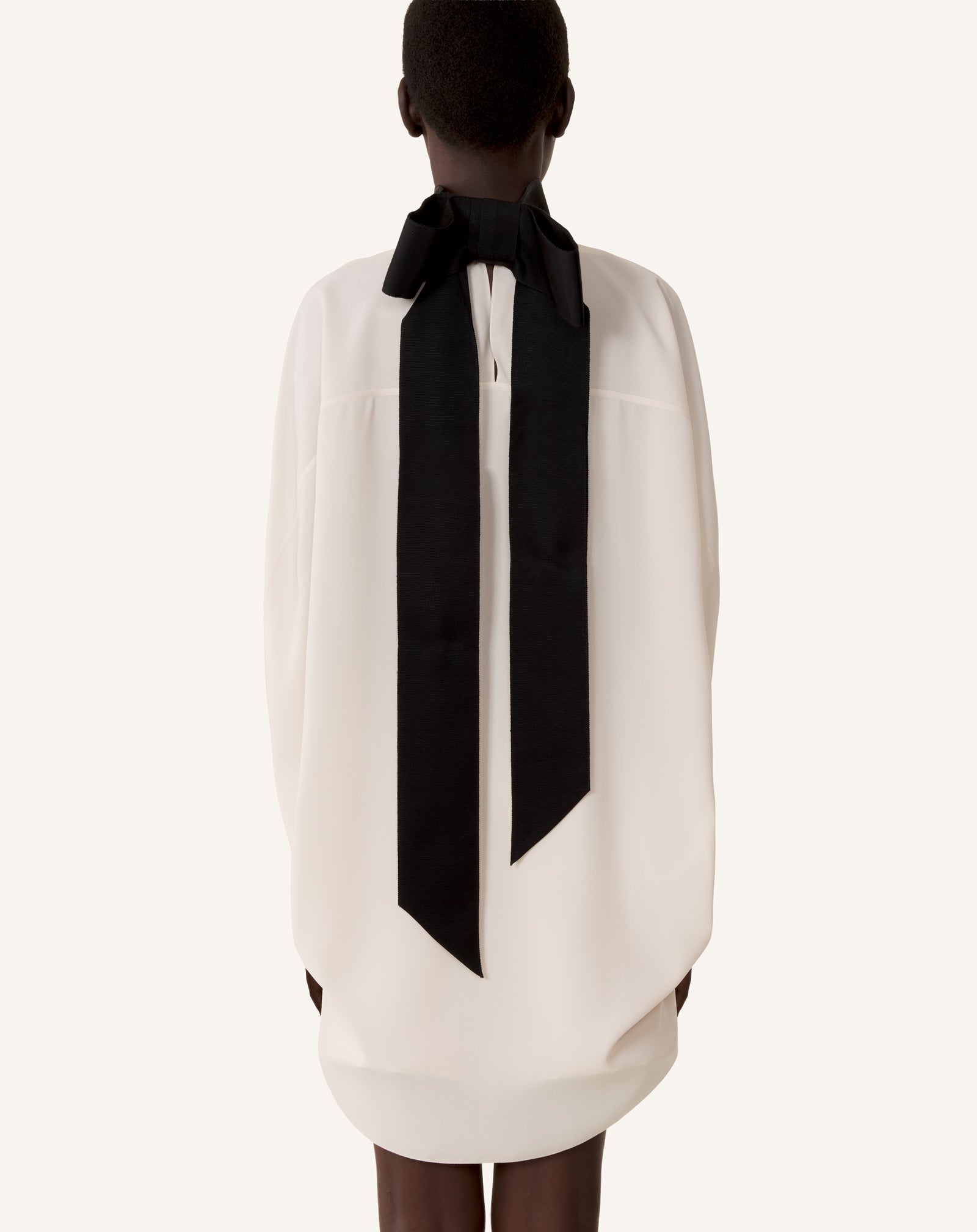 Haut Ample À Nœud En Crêpe White | Lanvin Women