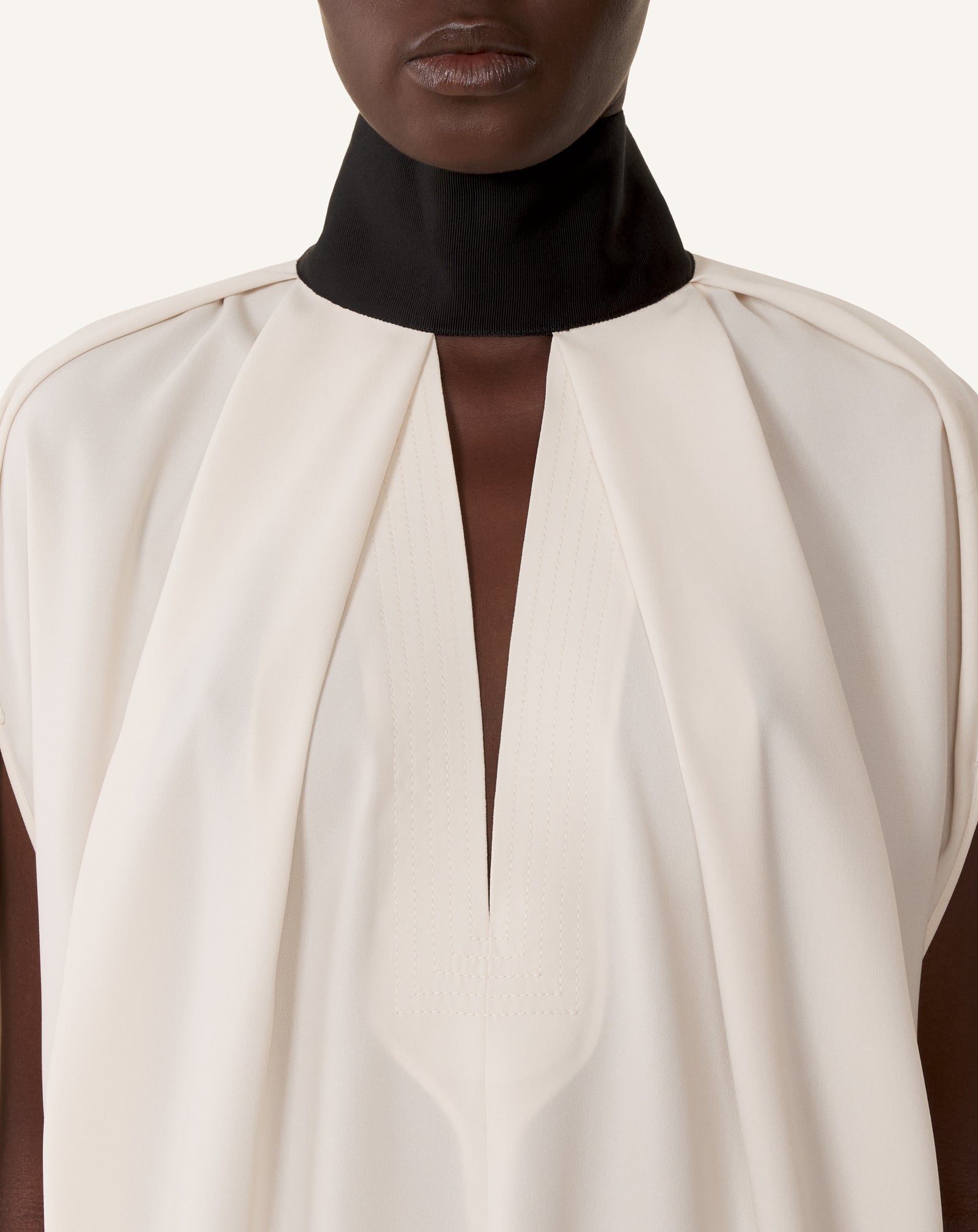 Haut Ample À Nœud En Crêpe White | Lanvin Women