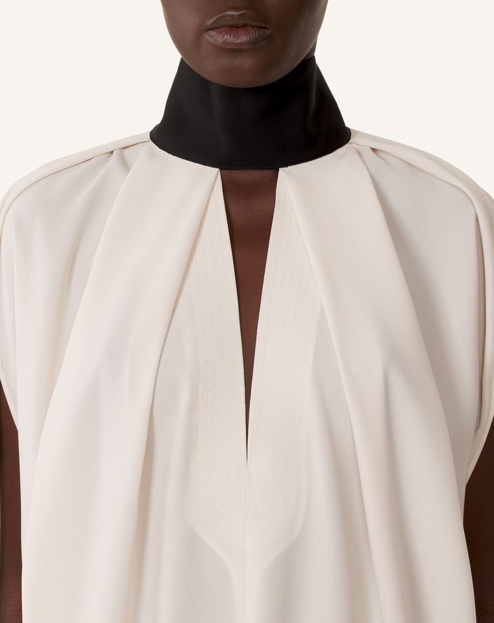 Haut Ample À Nœud En Crêpe White | Lanvin Women