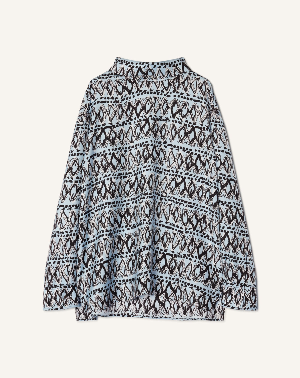 Haut Col Montant En Soie Imprimée | Lanvin Women