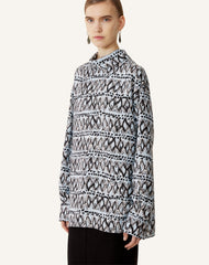 Haut Col Montant En Soie Imprimée | Lanvin Women