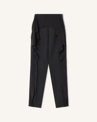 Pantalon À Volants En Laine Black | Lanvin Women