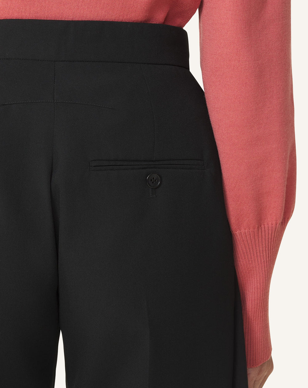 Pantalon À Volants En Laine Black | Lanvin Women
