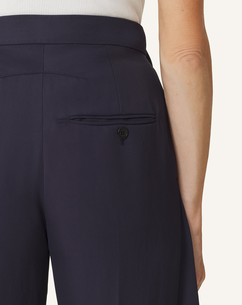 Pantalon À Volants En Twill Blue | Lanvin Women