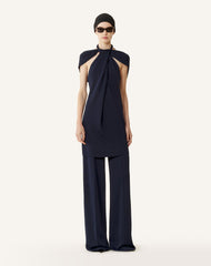Pantalon Large En Viscose Blue | Lanvin Women