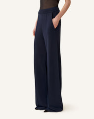 Pantalon Large En Viscose Blue | Lanvin Women