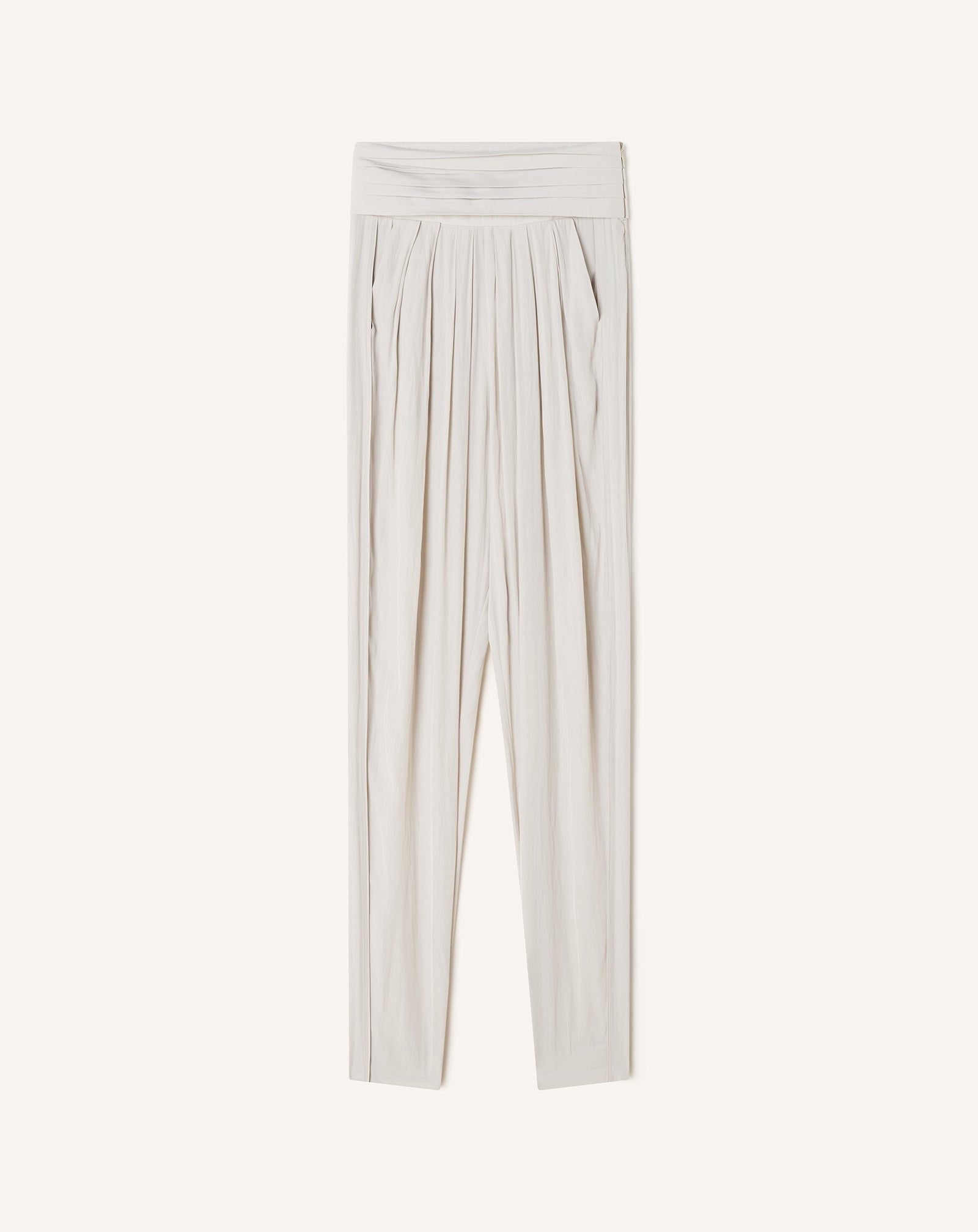 Pantalon Drapé En Charmeuse White | Lanvin Women