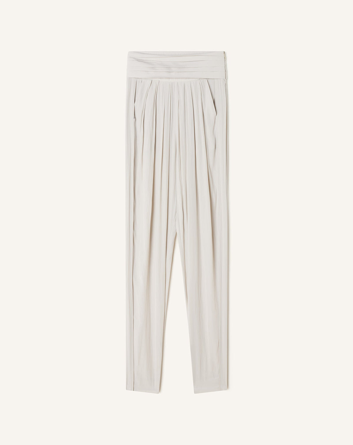 Pantalon Drapé En Charmeuse White | Lanvin Women