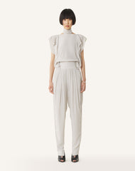 Pantalon Drapé En Charmeuse White | Lanvin Women