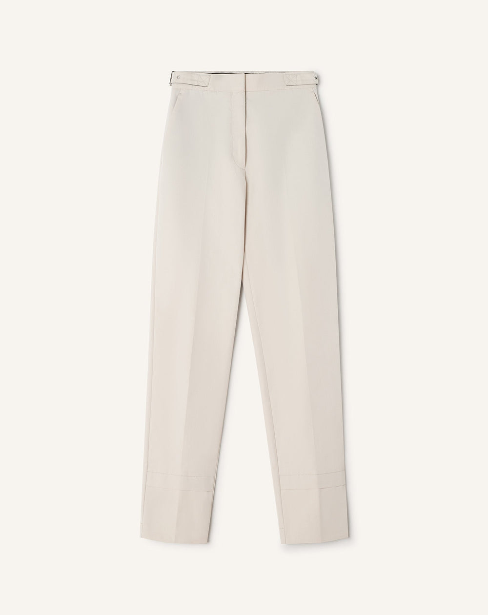 Pantalon Cigarette En Coton Technique White | Lanvin Women