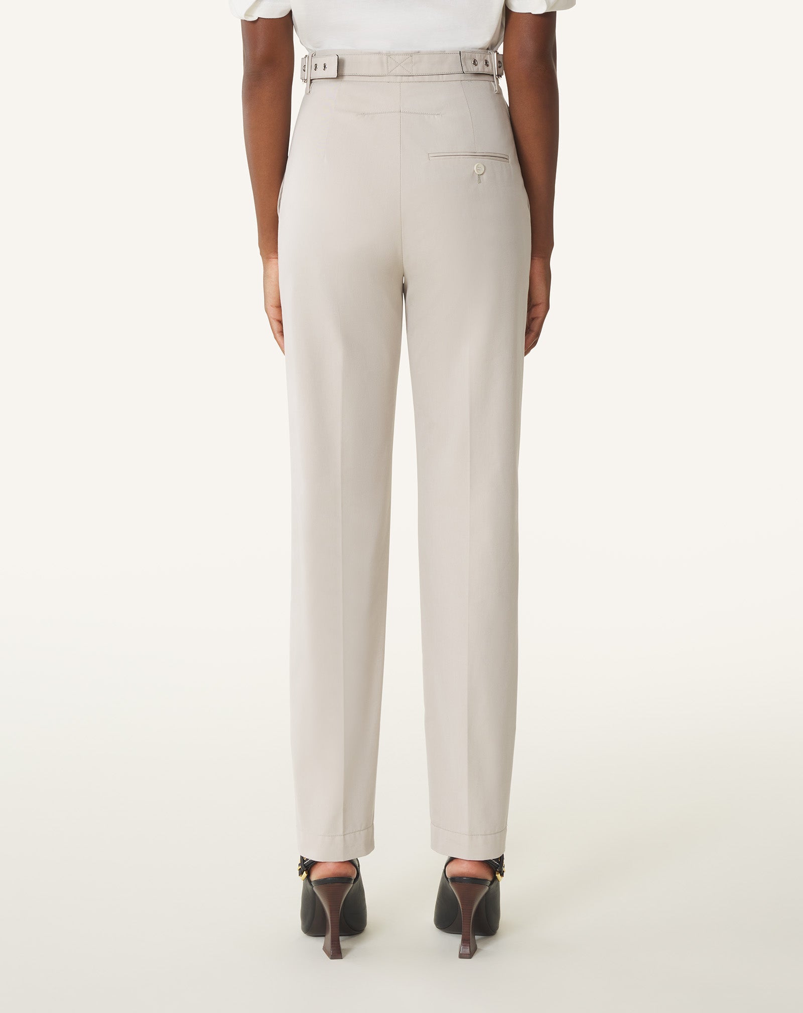 Pantalon Cigarette En Coton Technique White | Lanvin Women