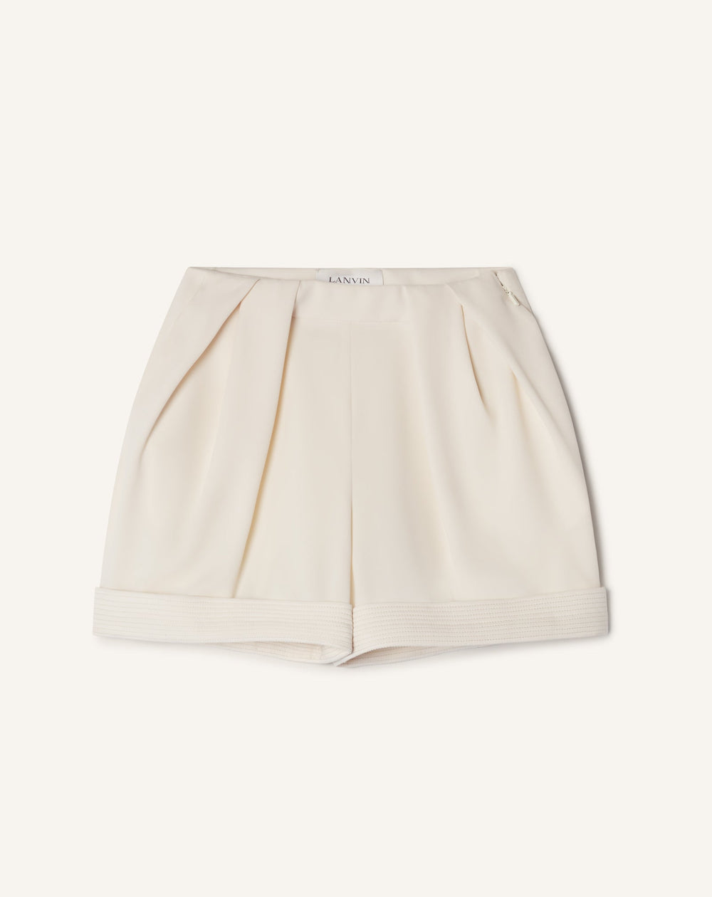 Short Plissé En Crêpe White | Lanvin Women