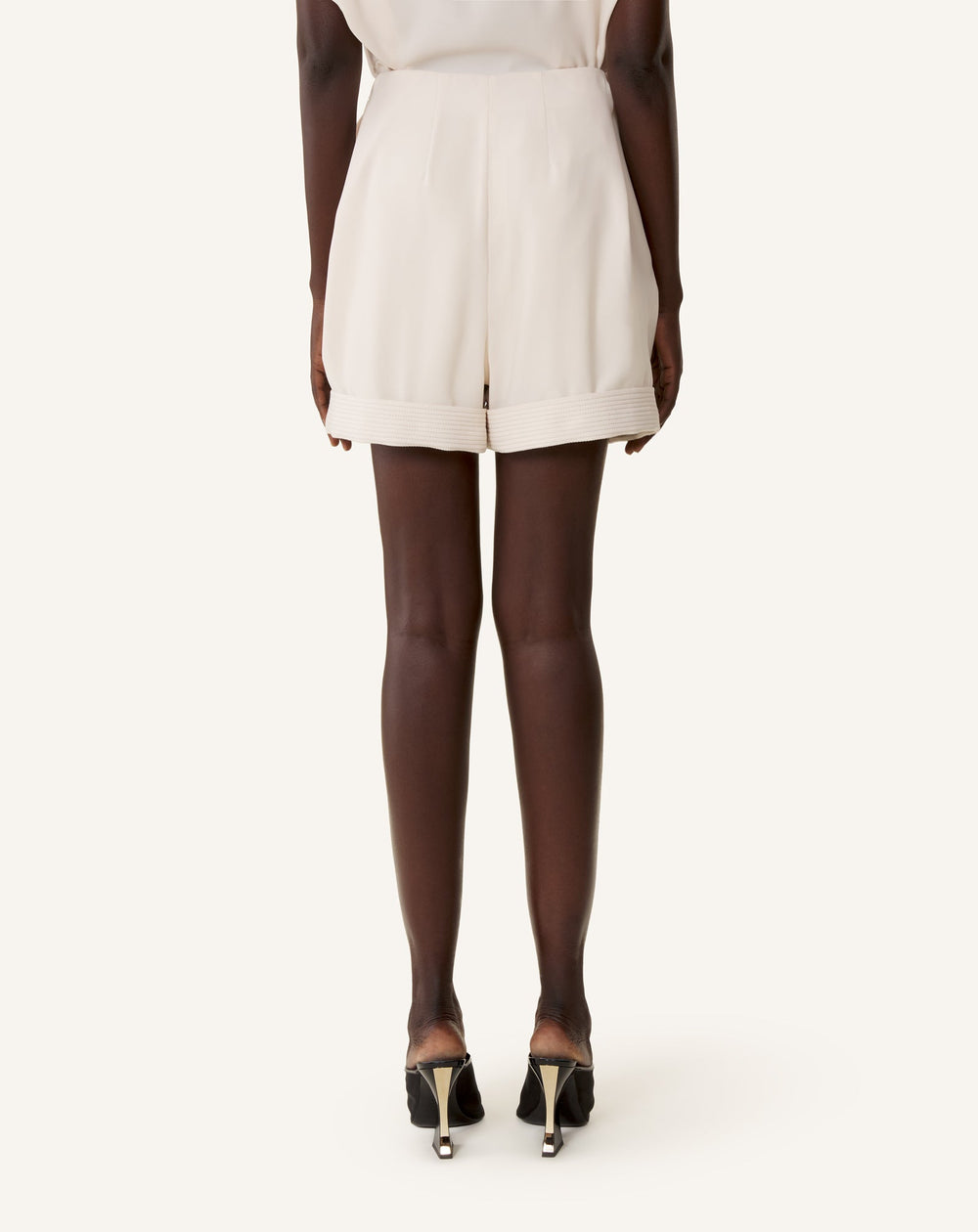 Short Plissé En Crêpe White | Lanvin Women