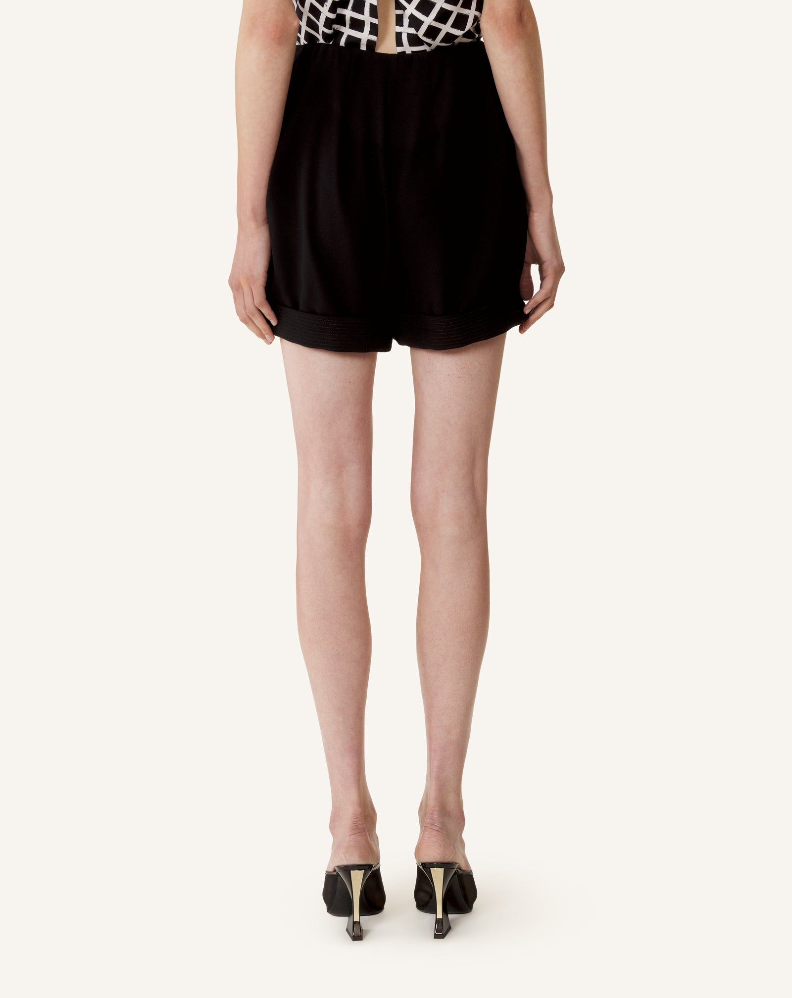 Short Plissé En Crêpe Black | Lanvin Women
