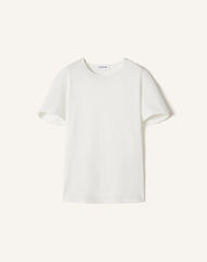 T-shirt Effet Cape En Coton Et Soie White | Lanvin Women