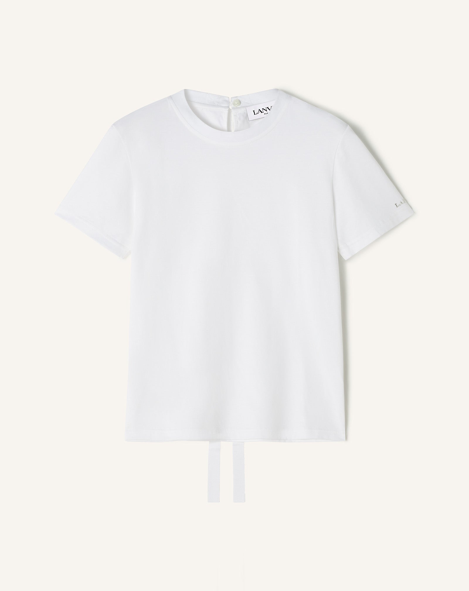White Cotton T-shirt With Ribbon Detail | Lanvin Women