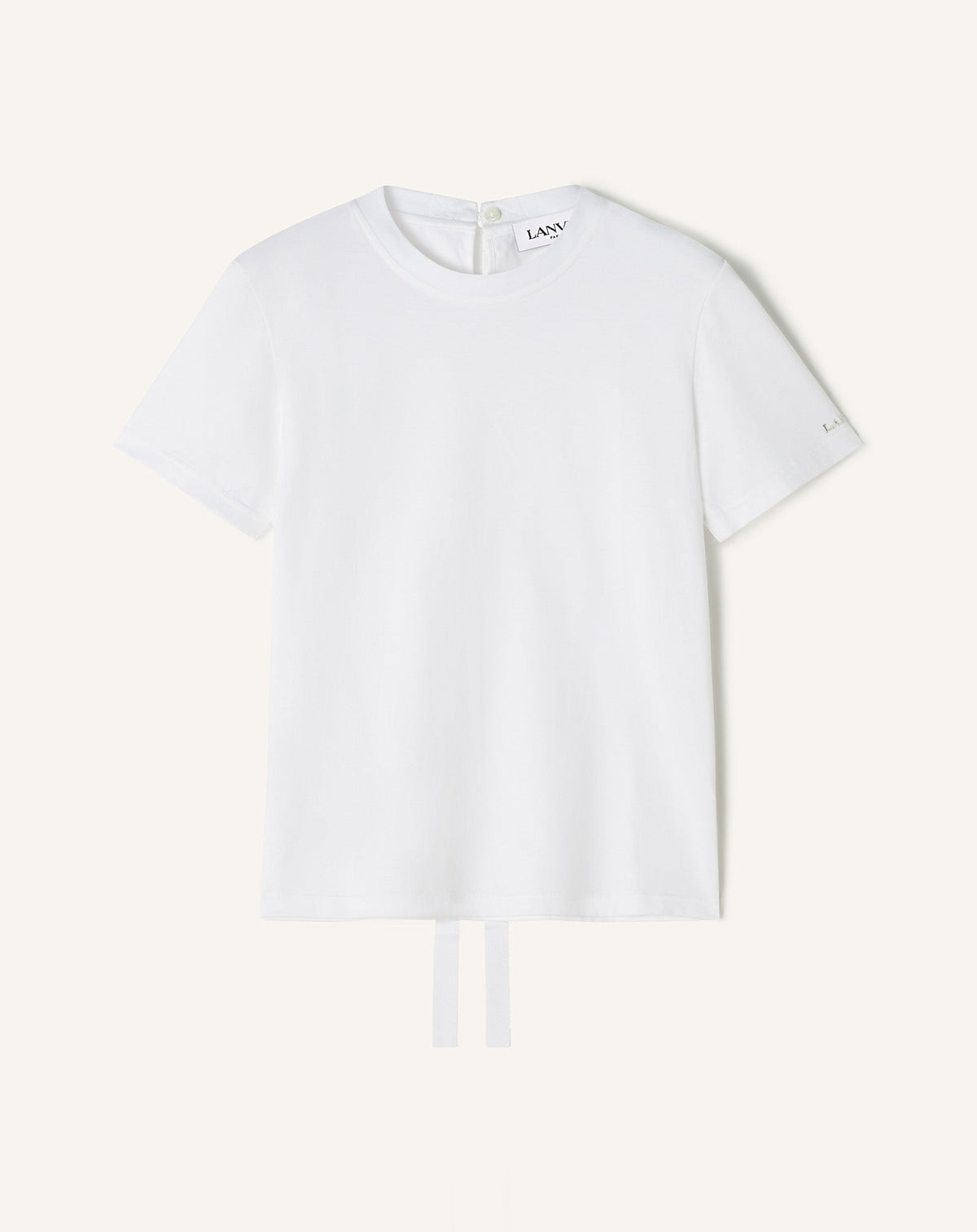 White Cotton T-shirt With Ribbon Detail | Lanvin Women