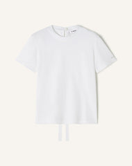White Cotton T-shirt With Ribbon Detail | Lanvin Women