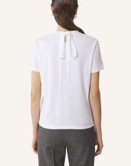 White Cotton T-shirt With Ribbon Detail | Lanvin Women